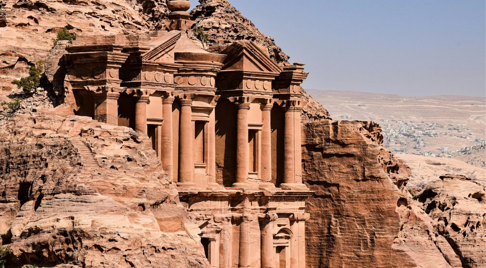 The Monastery, Ad-Deir, seen across the plateau at the top of Petra